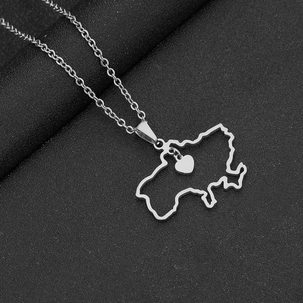 Ukraine Map Necklace Collection