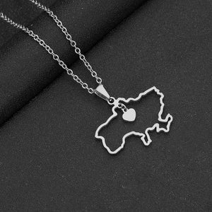 Ukraine Map Necklace Collection