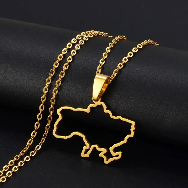 Ukraine Map Necklace Collection