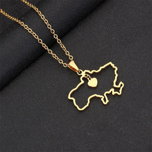 Ukraine Map Necklace Collection