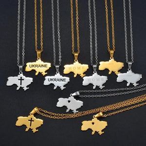 Ukraine Map Necklace Collection