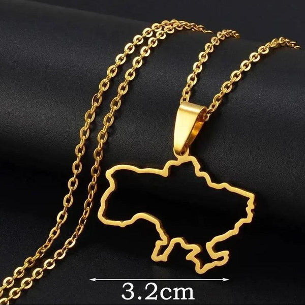 Ukraine Map Necklace Collection