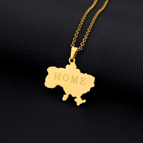 Ukraine Map Necklace Collection