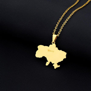 Ukraine Map Necklace Collection