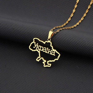 Ukraine Map Necklace Collection