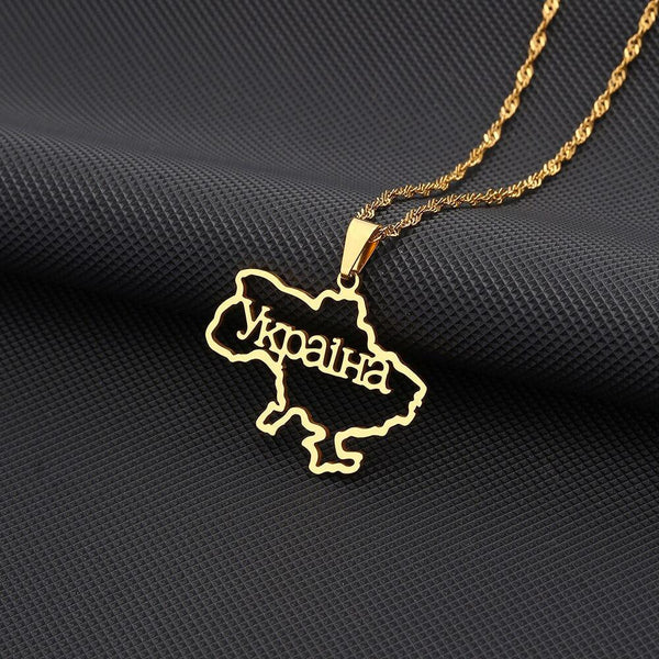 Ukraine Map Necklace Collection