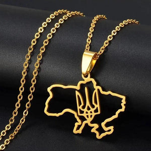 Ukraine Map Necklace Collection