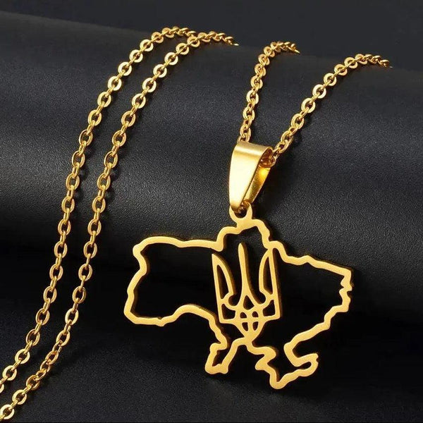 Ukraine Map Necklace Collection