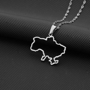 Ukraine Map Necklace Collection