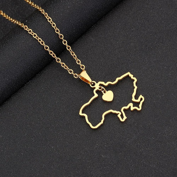 Ukraine Map Necklace Collection