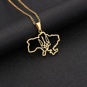 Ukraine Map Necklace Collection