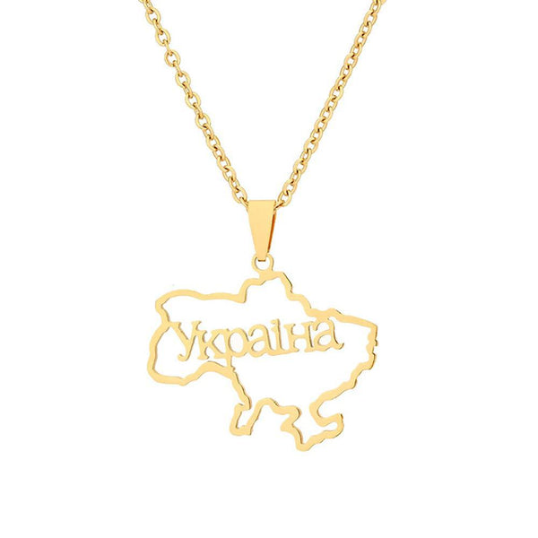 Ukraine Map Necklace Collection