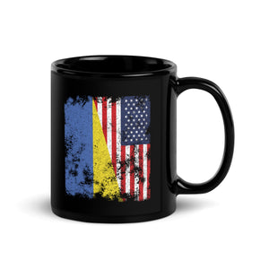 Ukraine USA Flag - Half American Mug