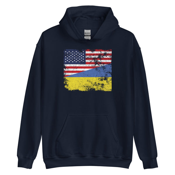 Ukraine USA Flag Hoodie