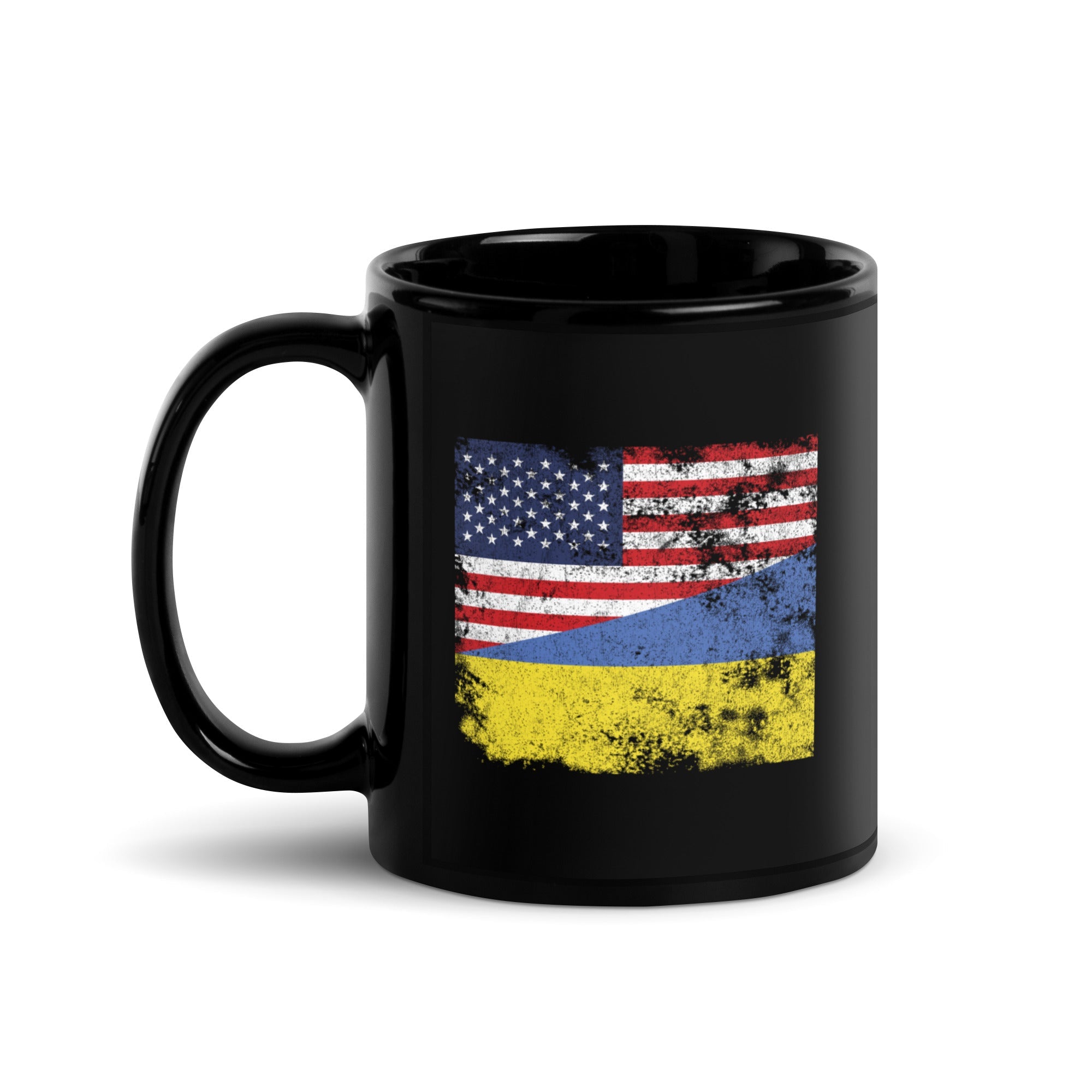 Ukraine USA Flag Mug