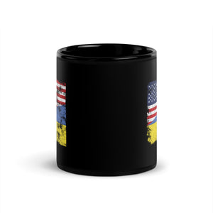 Ukraine USA Flag Mug