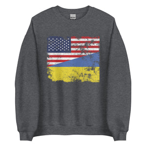 Ukraine USA Flag Sweatshirt