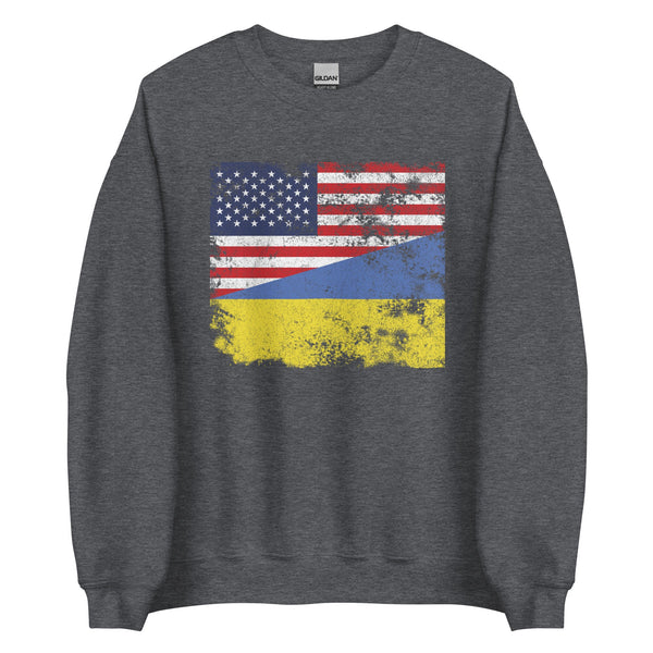 Ukraine USA Flag Sweatshirt