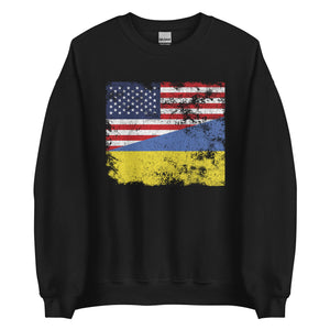 Ukraine USA Flag Sweatshirt