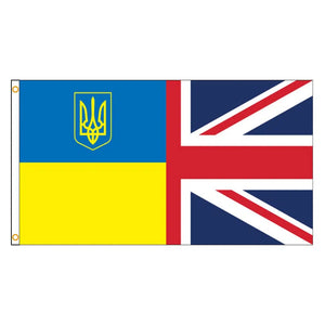 Ukraine United Kingdom Flag - 90x150cm(3x5ft) - 60x90cm(2x3ft)
