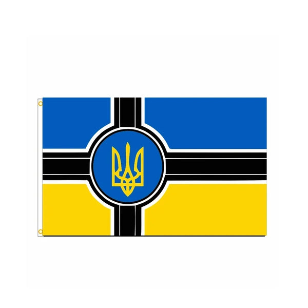 Ukrainian Cross Flag - 90x150cm(3x5ft) - 60x90cm(2x3ft) - Ukraine Flag