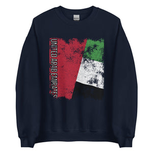 United Arab Emirates Flag - Distressed Flag Sweatshirt