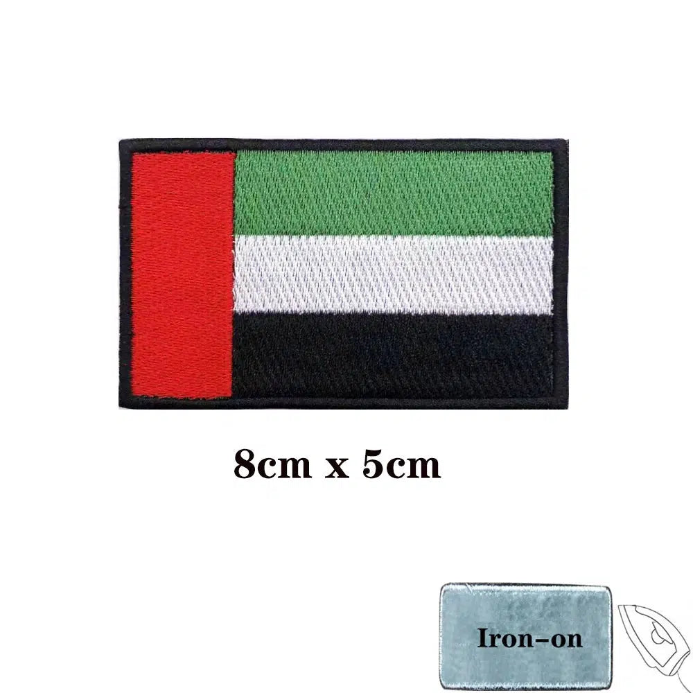 United Arab Emirates Flag Patch - Iron On/Hook & Loop Patch