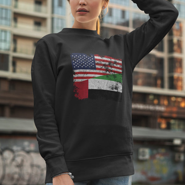 United Arab Emirates USA Flag Sweatshirt