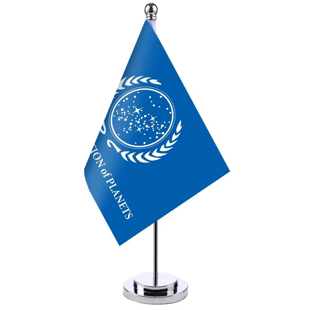 United Federation of Planets Desk Flag - Small Office Table Flag