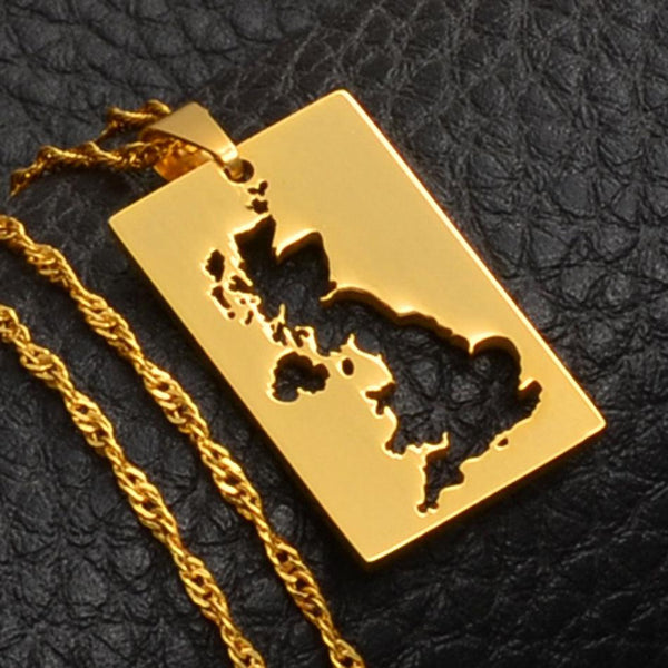 United Kingdom Great Britain Map Necklace