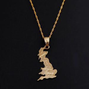 United Kingdom Map Necklace