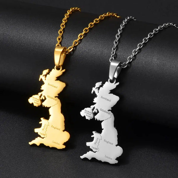 United Kingdom Map Necklace