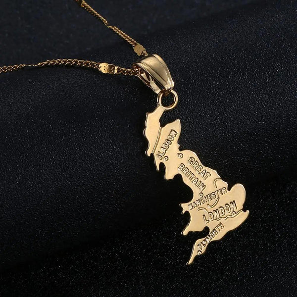 United Kingdom Map Necklace