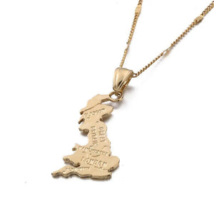 United Kingdom Map Necklace