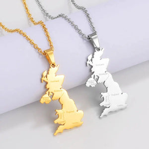 United Kingdom Map Necklace