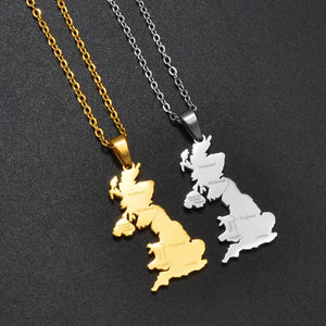 United Kingdom Map Necklace