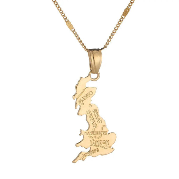 United Kingdom Map Necklace