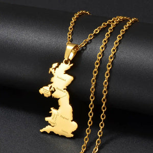 United Kingdom Map Necklace