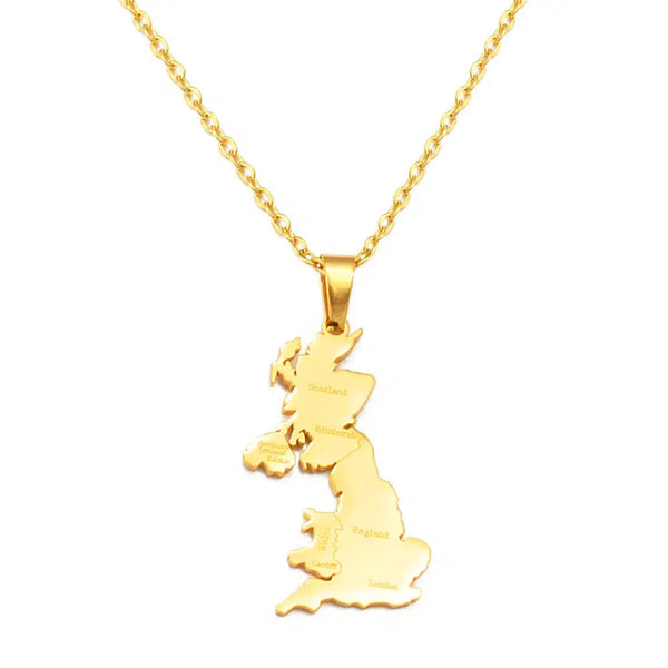 United Kingdom Map Necklace