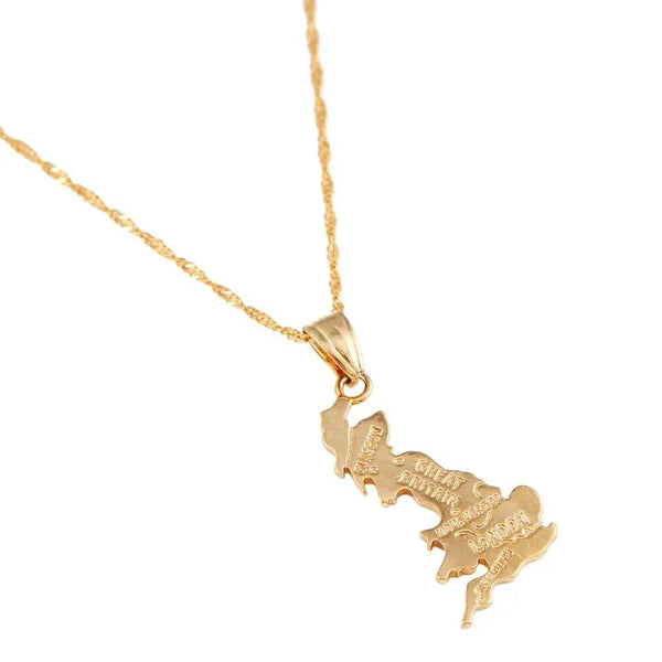 United Kingdom Map Necklace