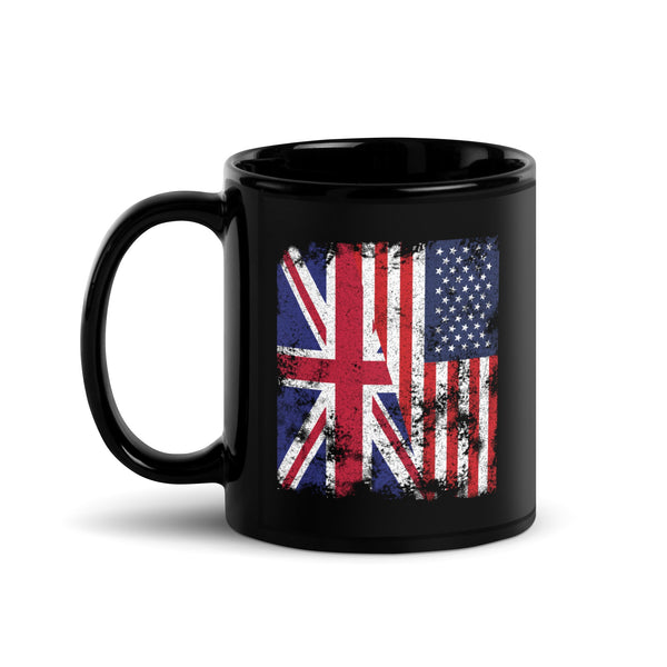 United Kingdom USA Flag - Half American Mug