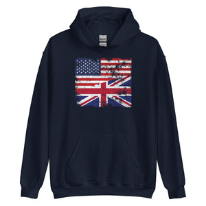 United Kingdom USA Flag Hoodie