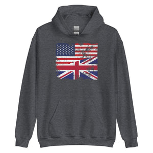 United Kingdom USA Flag Hoodie