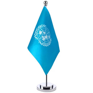 United Nations Desk Flag - Small Office Table Flag