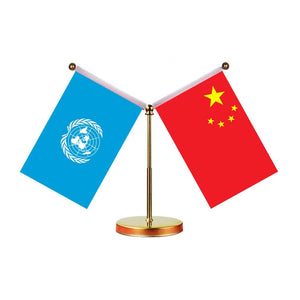 United Nations Planet Earth Desk Flag - Custom Table Flags (Mini)