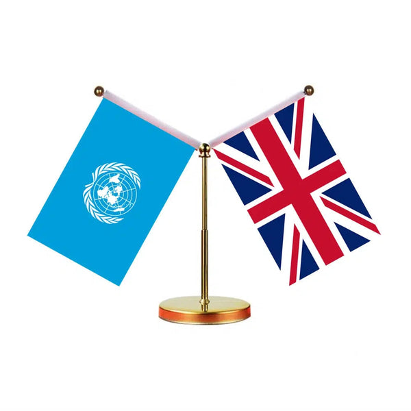 United Nations Planet Earth Desk Flag - Custom Table Flags (Mini)