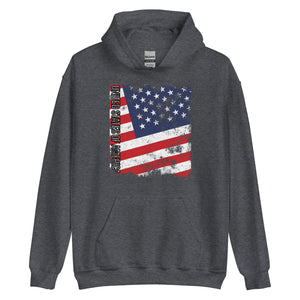 United States Of America Flag - Distressed Flag Hoodie