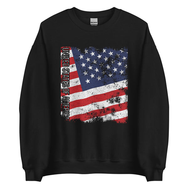 United States Of America Flag - Distressed Flag Sweatshirt