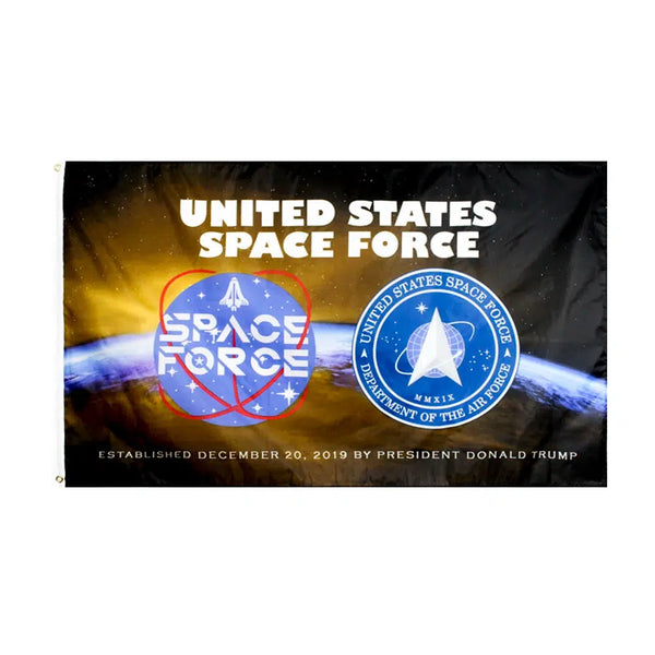 United States Space Force Flag - 90x150cm(3x5ft) - 60x90cm(2x3ft)