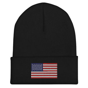 United States of America Flag Beanie - Embroidered Winter Hat